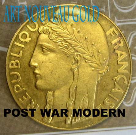 Art Nouveau Post War Gold Coins